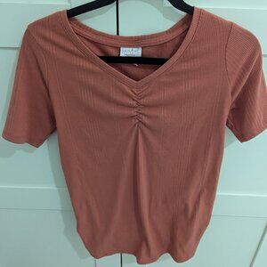 Peachy Orange Maternity Top XS